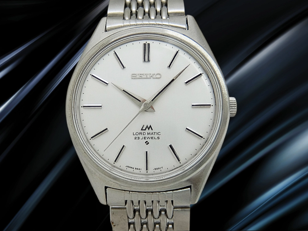 セイコー ロードマチック 23石 5601-9000 SS ワンピースケース シルバーダイヤル ブレスレット仕様 オートマチック SEIKO LORD MATIC 23JEWELS [代行おまかせコース]