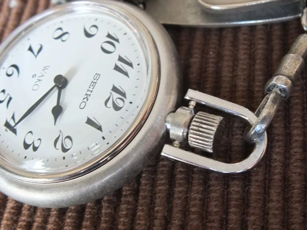 セイコー ワコー SEIKO WAKO 和光 限定 懐中時計 銀製 5740-8010 SILVER 提鎖 チェーン付き 特選時計