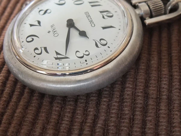 セイコー ワコー SEIKO WAKO 和光 限定 懐中時計 銀製 5740-8010 SILVER 提鎖 チェーン付き 特選時計