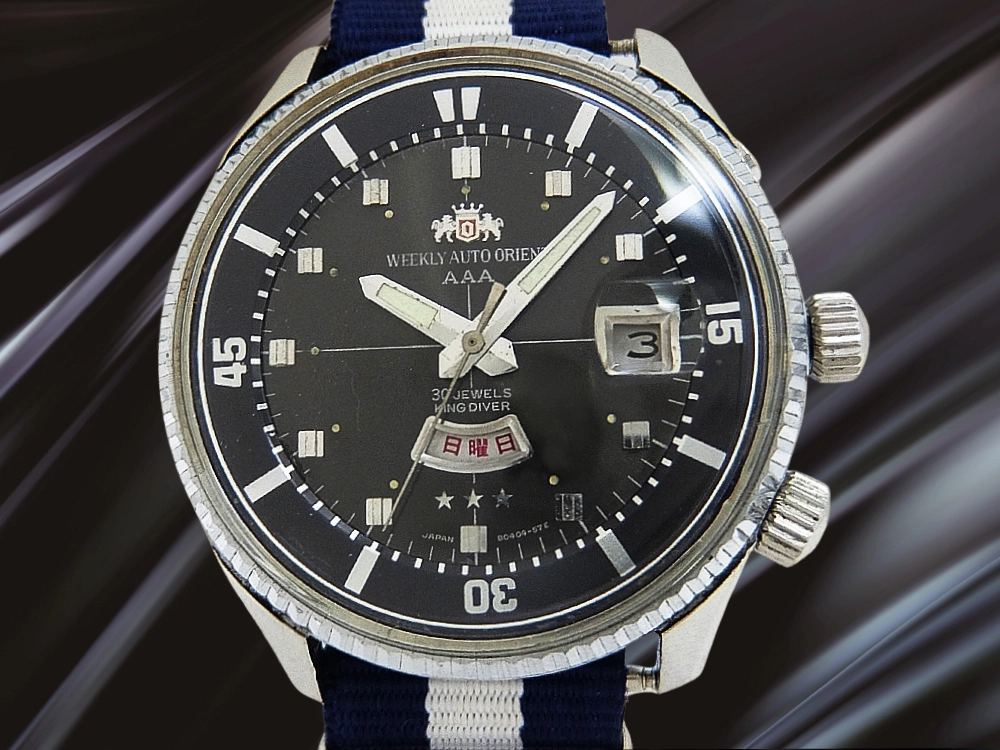 ウィークリー オート オリエント キングダイバー Ref.T104904E SS ブラックダイヤル オートマチック WEEKLY AUTO ORIENT AAA KING DIVER [代行おまかせコース]