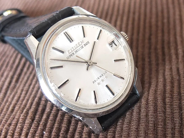 シチズン CITIZEN Super Deluxe date スーパーデラックス デイト ステンレスモデル 手巻き 25石 三ツ星 HODS 50701-Y 希少品