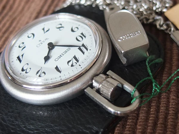 セイコー SEIKO ワコー WAKO 和光 限定 懐中時計 銀製 5740-8010 SILVER 提鎖 革ケース付き 特選時計 美品