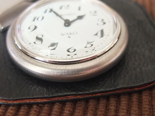 セイコー SEIKO ワコー WAKO 和光 限定 懐中時計 銀製 5740-8010 SILVER 提鎖 革ケース付き 特選時計 美品