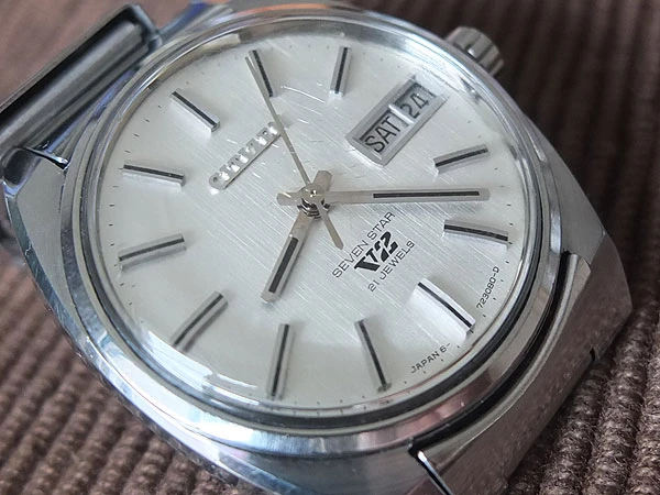 シチズン セブンスター V2 Ref.4-721594-K デイデイト 22石 自動巻き オートマチック CITIZEN SEVEN STAR V2 良品