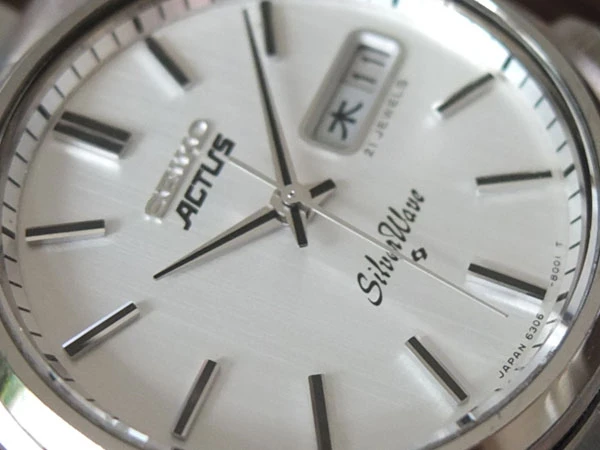 セイコー アクタス シルバーウェーブ SEIKO ACTUS SILVER WAVE ダブルネーム6306-8000 自動巻き オートマチック 美品