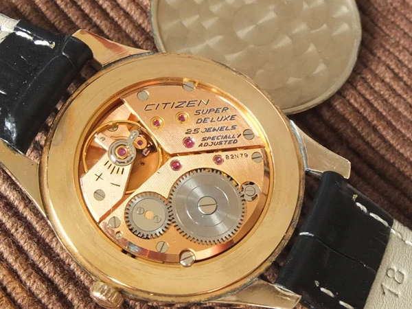 シチズン スーパーデラックス CITIZEN Super Deluxe 手巻き 25石 1507092 パラショック 14K 80ミクロン 美品