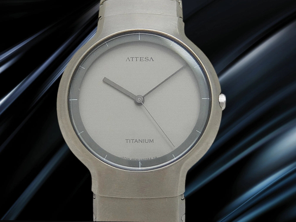 シチズン 初代アテッサ 4630-E60205 チタン グレーダイヤル ブレス仕様 クオーツ CITIZEN ATTESA [代行おま かせコース]