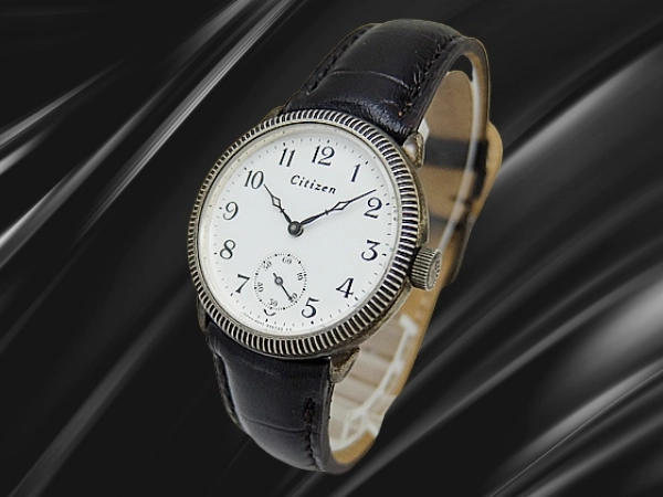 シチズン 60周年記念限定モデル Ref.4645-E63433Y スターリングシルバー925/SS ホワイトダイヤル 社外ベルト装着 クオーツ Citizen anniversary [代行おまかせコース]