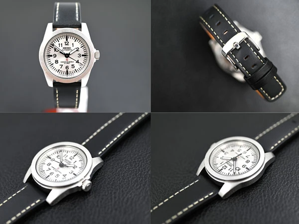 セイコー SEIKO SUS メカサス 4S15-7020 ミリタリー調 フラットベゼル シルバーダイアル オートマチック 絶版モデル