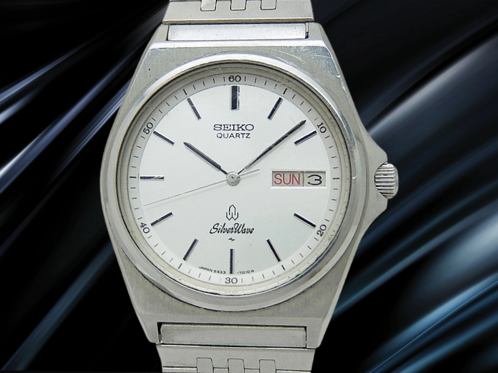 セイコー クオーツ シルバーウェーブ 5933-7010 SS シルバーダイヤル ブレス装着 SEIKO QUARTZ SilverWave [代行おまかせコース]