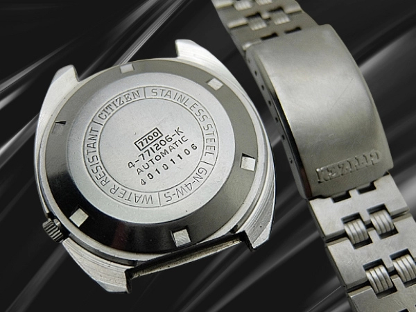シチズン セブンスター V2 26石 Ref.4-771206-K 7700 SS 5面カットガラス グラデーションダイヤル ターンプッシュ式 デイデイト ブレス装着 オートマチック CITIZEN SEVEN STAR V2 [代行おまかせコース]