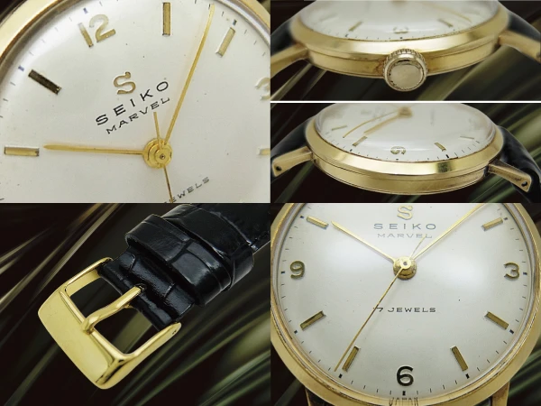 セイコー マーベル 重量27g K18 金無垢 14036 17石 蛇Sマーク 東京電力株式會社 贈 刻印 アンティーク 手巻き SEIKO MARVEL [代行おまかせコース]