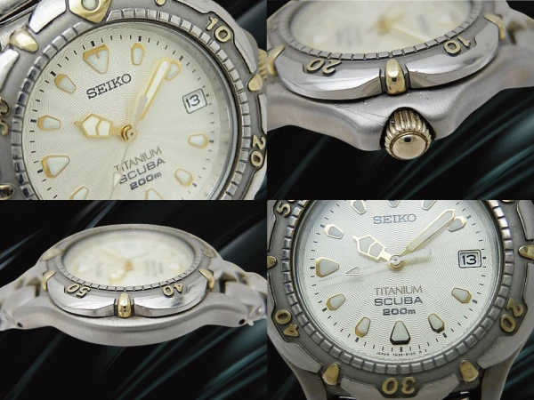 セイコー スキューバ 200M 7N35-6120 チタン シルバーダイヤル ブレス装着 クオーツ SEIKO Titanium SCUBA 200m [代行おまかせコース]