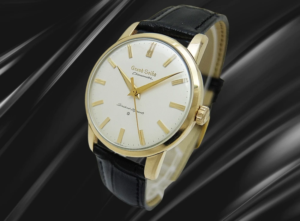 グランドセイコー ファーストモデル クロノメーター J14070 Cal.3180 14K GOLD FILLED SDダイヤル アップライトロゴ 獅子メダリオン 社外ベルト装着 手巻き 2025年OH済 時計店修理明細付属 GRAND SEIKO GS 1st [代行おまかせコース]