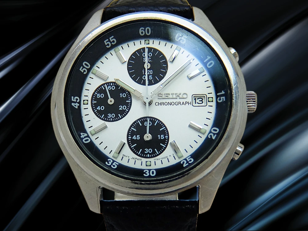 セイコー クロノグラフ 7T92-0CC0 SS パンダダイヤル ベルト装着 クオーツ SEIKO CHRONOGAPH [代行おまかせコース]