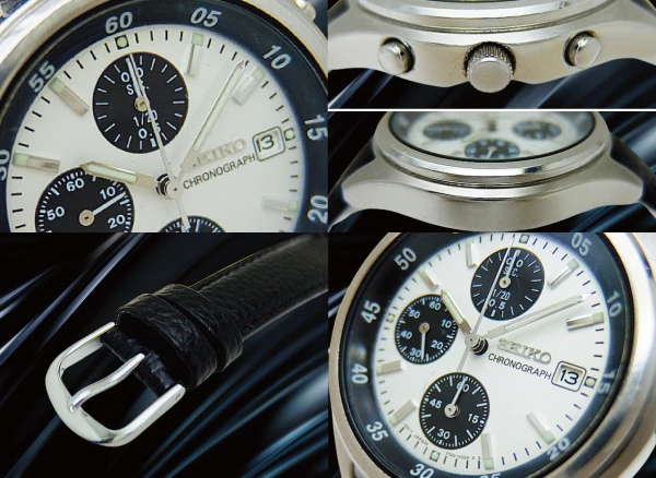 セイコー クロノグラフ 7T92-0CC0 SS パンダダイヤル ベルト装着 クオーツ SEIKO CHRONOGAPH [代行おまかせコース]