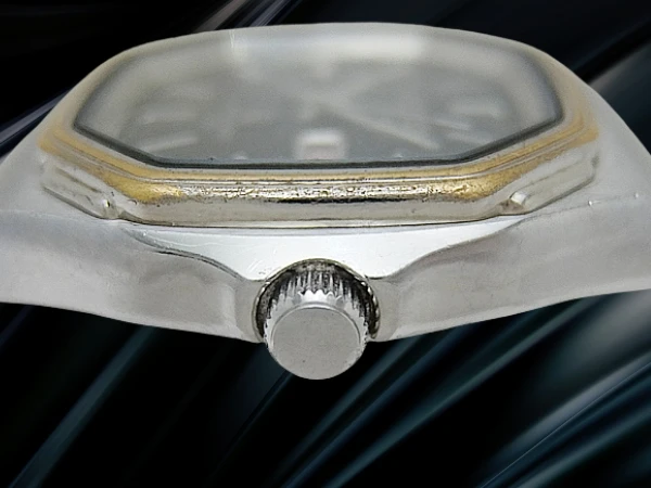 シチズン CQ 2100-288211 SS/PD 8角 ブラックダイヤル 社外ミラネーゼメッシュブレスレット装着 クォーツ CITIZEN QUARTZ [代行おまかせコース]