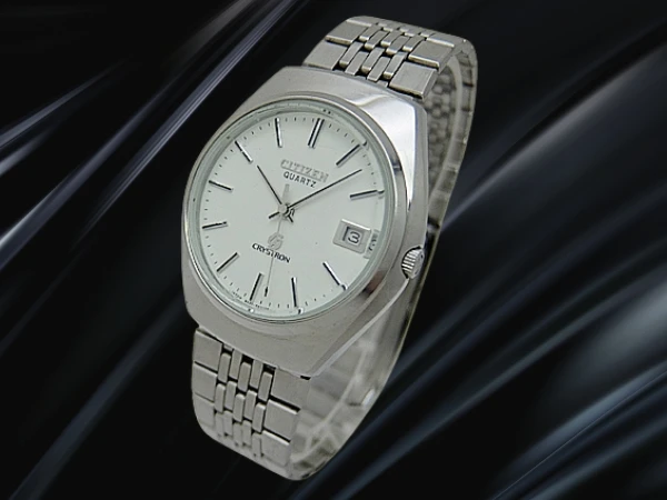 シチズン クリストロン Ref.4-880381-TA SS シルバーダイヤル デイト CQブレス装着 クオーツ CITIZEN CRYSTRON [代行おまかせコース]