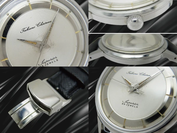 タカノ シャトー スーペリア 23石 SS ツートンダイヤル 社外ベルト装着 手巻き Takano Chateau superior [代行おまかせコース]