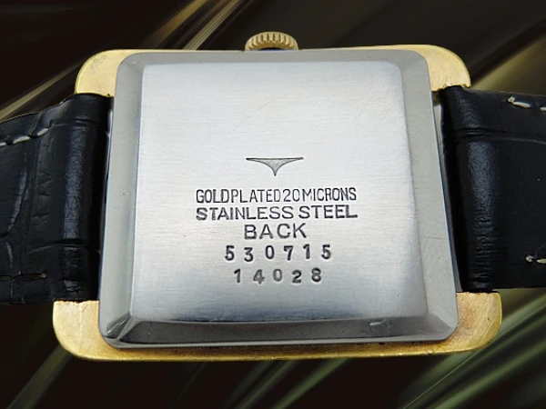 タカノ プレシジョン スーパー 17石 Ref.14028 GP/SS 角型 スクエア シルバーダイヤル 社外レザー装着 手巻き Takano Precision Super [代行おまかせコース]