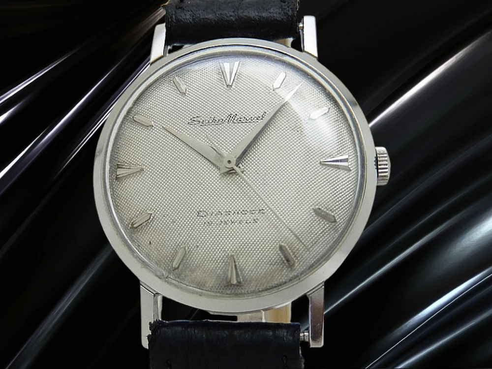 セイコー マーベル J14020 19石 赤機械 SS ギョーシェ ハニカム文字盤 社外レザー装着 アンティーク 手巻き SEIKO MARVEL [代行おまかせコース]