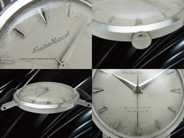 セイコー マーベル J14020 19石 赤機械 SS ギョーシェ ハニカム文字盤 社外レザー装着 アンティーク 手巻き SEIKO MARVEL [代行おまかせコース]