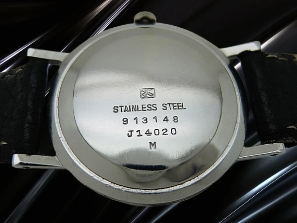 セイコー マーベル J14020 19石 赤機械 SS ギョーシェ ハニカム文字盤 社外レザー装着 アンティーク 手巻き SEIKO MARVEL [代行おまかせコース]