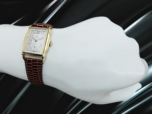 シチズン 角型 アールデコ GP/SS ツートンダイヤル 社外製レザー装着 手巻き CITIZEN [代行おまかせコース]