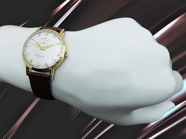 セイコー インジケーター 巻印 21石 Ref.14015 14K GOLD FILLED 希少 隠れSマークダイヤル 社外レザー装着 国産初の自動巻き時計 Seiko Automatic [代行おまかせコース]