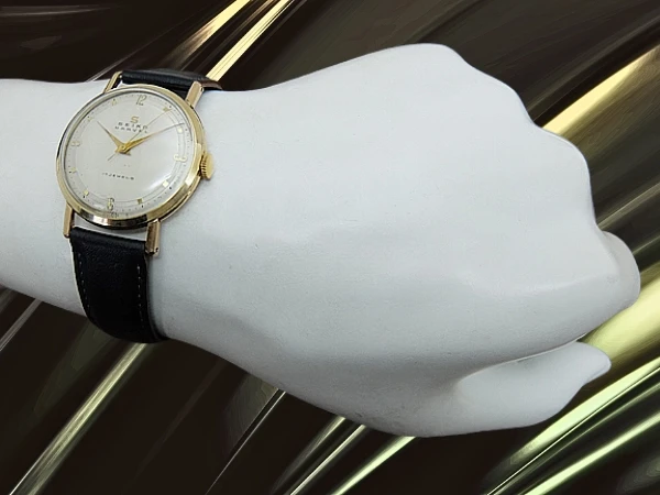 セイコー マーベル J14022 17石 14K GOLD FILLED/SS Sマーク 3バカダイヤル 社外レザー装着 アンティーク 手巻き SEIKO MARVEL [代行おまかせコース]