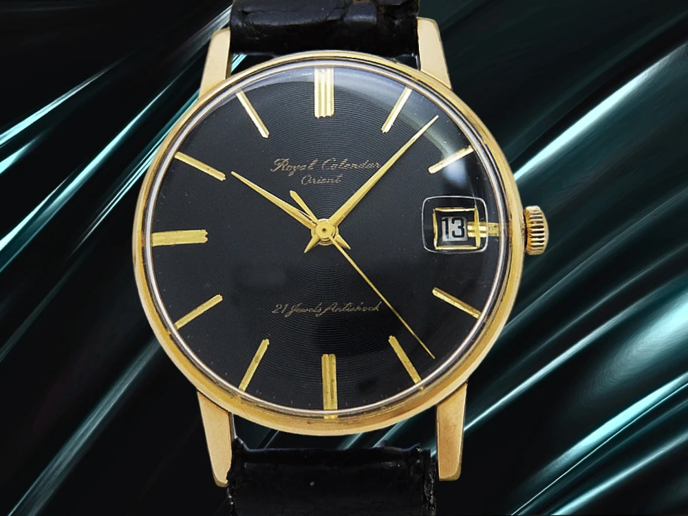 ロイヤル カレンダー オリエント 21石 Ref.F92006 GF/SS ブラックダイヤル オリエント尾錠装着 Royal Calendar Orient [代行おまかせコース]