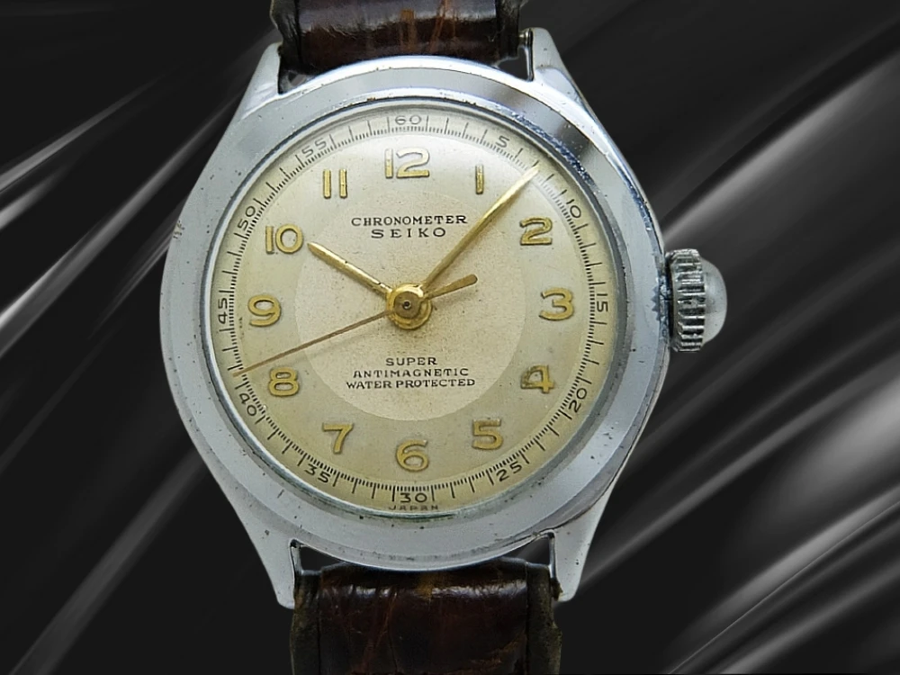 セイコー クロノメーター スーパー Ref.10088 メッキ/SS 3トーンダイヤル 社外製レザー装着 手巻き CHRONOMETER SEIKO SUPER [代行おまかせコース]