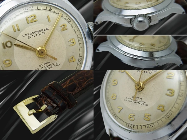 セイコー クロノメーター スーパー Ref.10088 メッキ/SS 3トーンダイヤル 社外製レザー装着 手巻き CHRONOMETER SEIKO SUPER [代行おまかせコース]