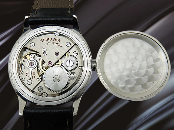セイコー マーベル J13003 17石 SS 蛇Sマーク ギョウシェダイヤル 社外レザー装着 アンティーク 手巻き SEIKO MARVEL [代行おまかせコース]