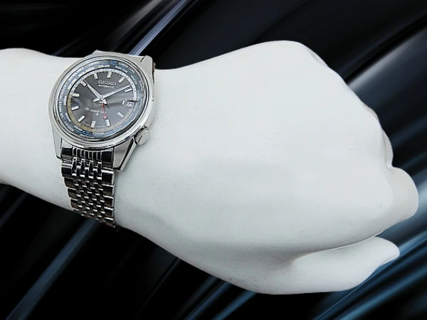 セイコー ワールドタイム セカンドモデル 6117-6010 SS 希少グレーダイヤル 社外ブレス装着 オートマチック 2025年OH済 時計店修理明細付属 SEIKO WORLD TIME 2nd  [代行おまかせコース]