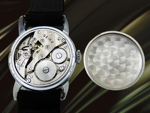 セイコー スモールセコンド 1183 メッキ/SS ツートンダイヤル SEIKO製スエード調ストラップ装着 アンティーク 手巻き SEIKO [代行おまかせコース]