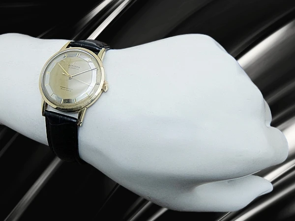 シチズン センターセコンド 17石 14K GOLD FILLED/SS Cマーク 変わり文字盤 社外レザー装着 アンティーク 手巻き CITIZEN CENTER-SECOND PARA SHOCK PHYNOX [代行おまかせコース]