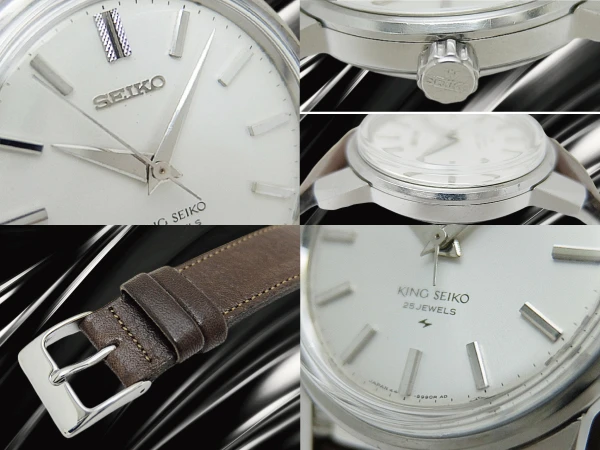 キングセイコー セカンドモデル 後期型 44-9990 SS シルバーダイヤル 社外製レザー装着 手巻き KING SEIKO 2nd 44KS [代行おまかせコース]