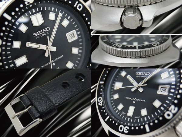 セイコー セカンドダイバー 150m 6105-8110 植村モデル 後期型 SS ブラックダイヤル トロピックラバーベルト装着 オートマチック SEIKO 2nd Diver TROPIC [代行おまかせコース]