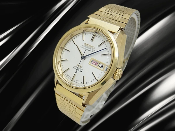 キングセイコー クロノメーター ハイビート 5626-7040 CAP GOLD/SS 初期型 ワンピースケース KSメダリオン シルバーダイヤル KQブレス装着 オートマチック KING SEIKO CHRONOMETER HI-BEAT [代行おまかせコース]