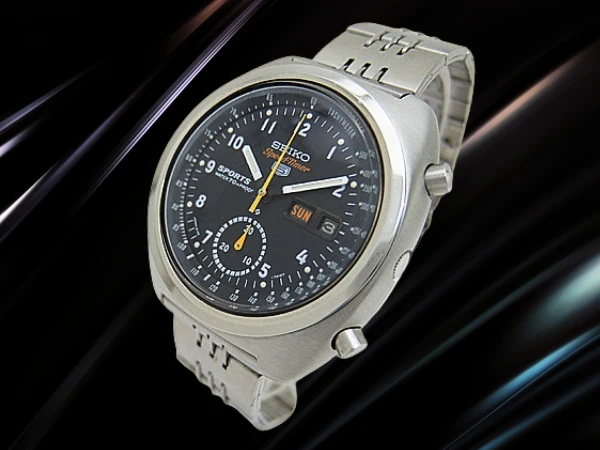 セイコー 5スポーツ スピードタイマー 6139-7010 SS クッション ブラックダイヤル 専用ブレス装着 オートマチック 2025年OH済 時計店OH明細付属 SEIKO 5 SPORTS Speed Timer [代行おまかせコース]