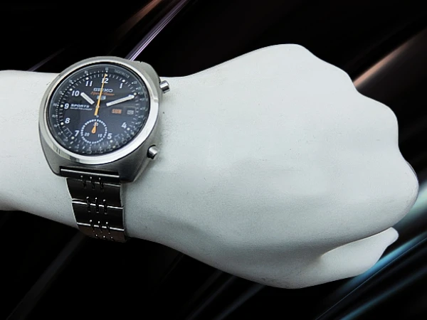 セイコー 5スポーツ スピードタイマー 6139-7010 SS クッション ブラックダイヤル 専用ブレス装着 オートマチック 2025年OH済 時計店OH明細付属 SEIKO 5 SPORTS Speed Timer [代行おまかせコース]