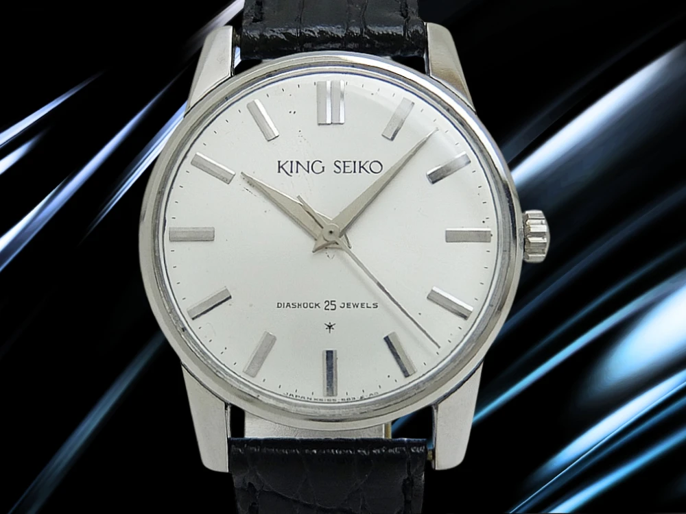キングセイコー ファーストモデル 15034KS SS AD文字盤 盾マーク セイコーベルト+KS尾錠 手巻き KING SEIKO 1st [代行おまかせコース]