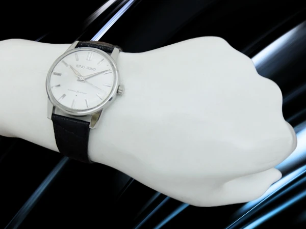 キングセイコー ファーストモデル 15034KS SS AD文字盤 盾マーク セイコーベルト+KS尾錠 手巻き KING SEIKO 1st [代行おまかせコース]