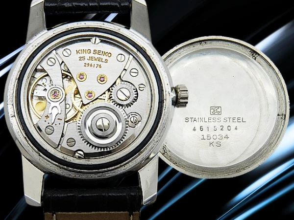 キングセイコー ファーストモデル 15034KS SS AD文字盤 盾マーク セイコーベルト+KS尾錠 手巻き KING SEIKO 1st [代行おまかせコース]