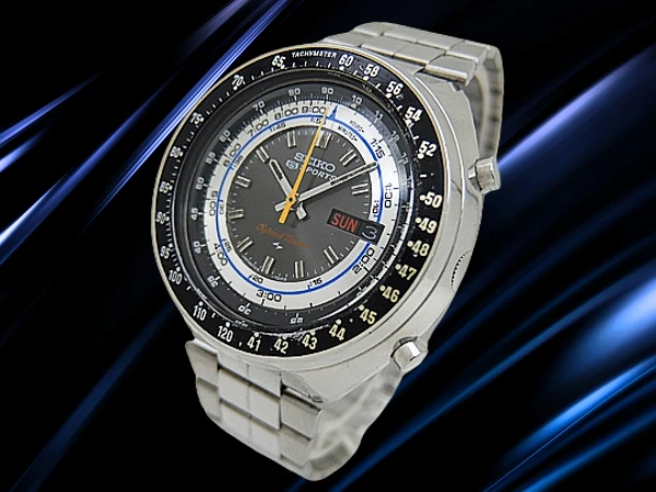 セイコー 5スポーツ スピードタイマー ラリーメーター 7015-7010 SS ブラックダイヤル 社外ブレス装着 オートマチック 2025年OH済 時計店OH明細付属 SEIKO 5 SPORTS Speed Timer [代行おまかせコース]