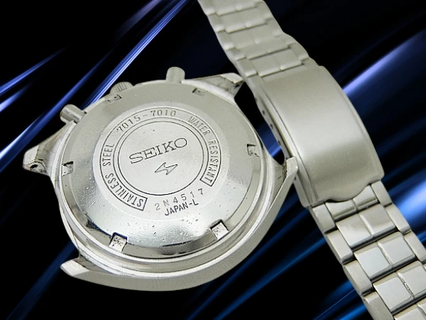 セイコー 5スポーツ スピードタイマー ラリーメーター 7015-7010 SS ブラックダイヤル 社外ブレス装着 オートマチック 2025年OH済 時計店OH明細付属 SEIKO 5 SPORTS Speed Timer [代行おまかせコース]