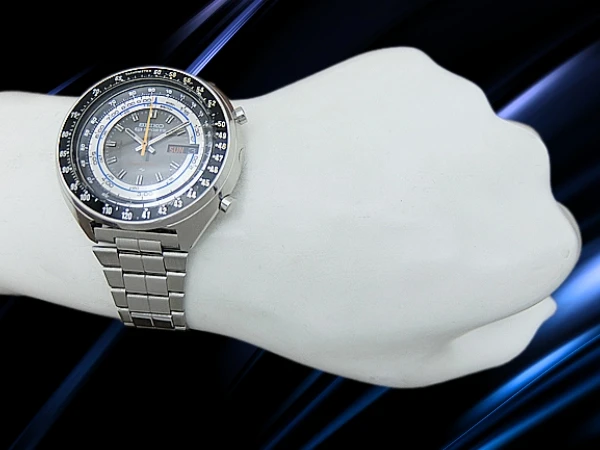 セイコー 5スポーツ スピードタイマー ラリーメーター 7015-7010 SS ブラックダイヤル 社外ブレス装着 オートマチック 2025年OH済 時計店OH明細付属 SEIKO 5 SPORTS Speed Timer [代行おまかせコース]