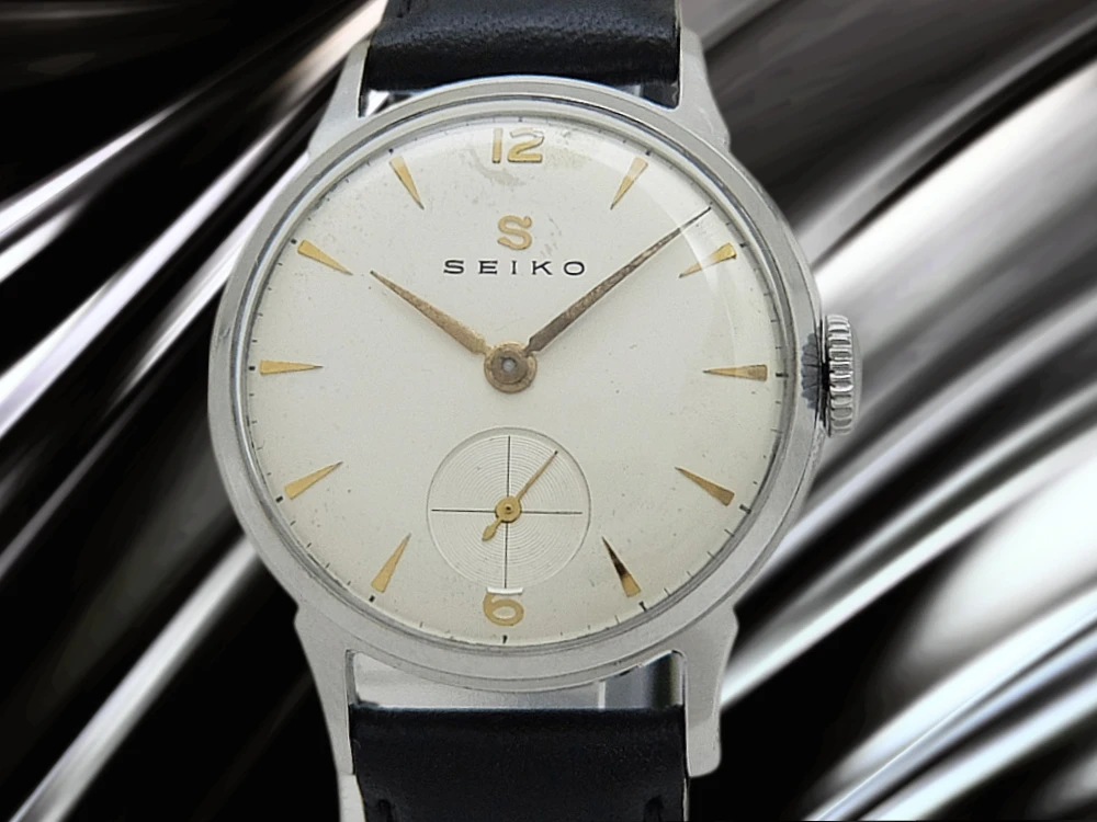 セイコー スモールセコンド Cal.新10B型 パティナダイヤル Sマーク SEIKOストラップ装着 手巻き 2023年OH済 時計店修理明細付属 SEIKO [代行おまかせコース]