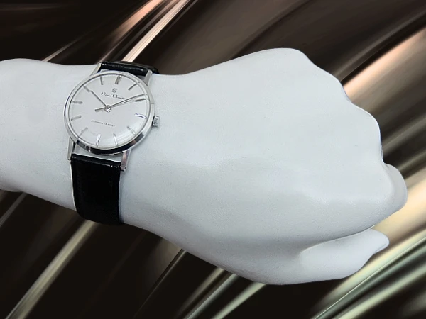 セイコー クラウン 19石 Ref.14036 SS Sマーク シルバーダイヤル ヴィンテージベルト+Sマーク尾錠装着 手巻き 2024年OH済 時計店修理明細付属 SEIKO CROWN [代行おまかせコース]